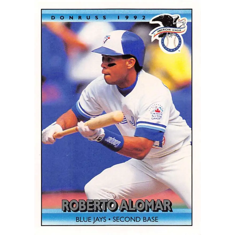 1992 Donruss #28 Roberto Alomar AS NM-MT Toronto Blue Jays Baseball Card Image 1
