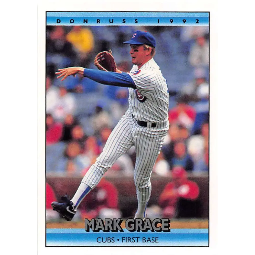 1992 Donruss #281 Mark Grace NM-MT Chicago Cubs Baseball Card Image 1