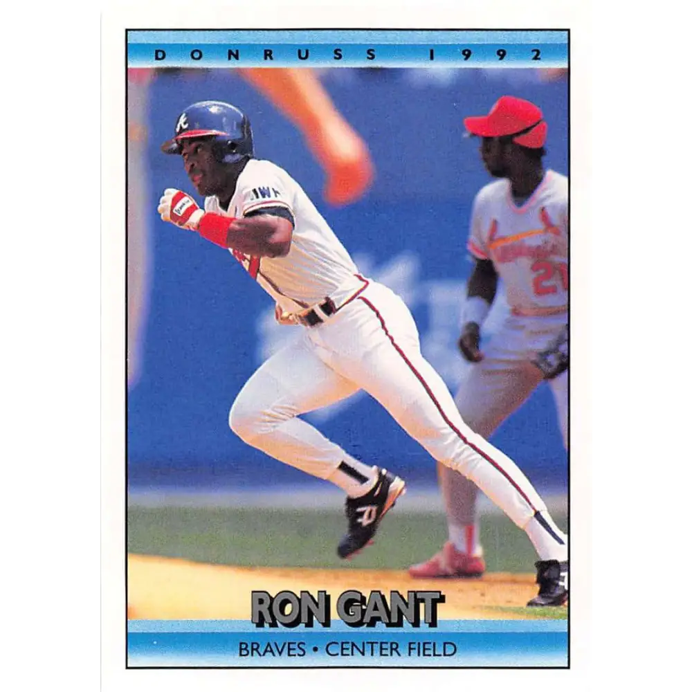 1992 Donruss #284 Ron Gant NM-MT Atlanta Braves Baseball Card Image 1