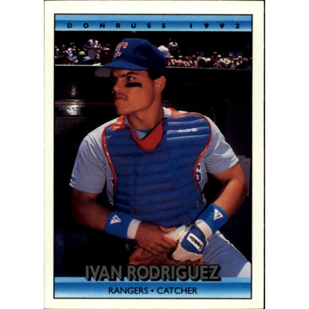 1992 Donruss #289 Ivan Rodriguez NM-MT Texas Rangers Baseball Card Image 1