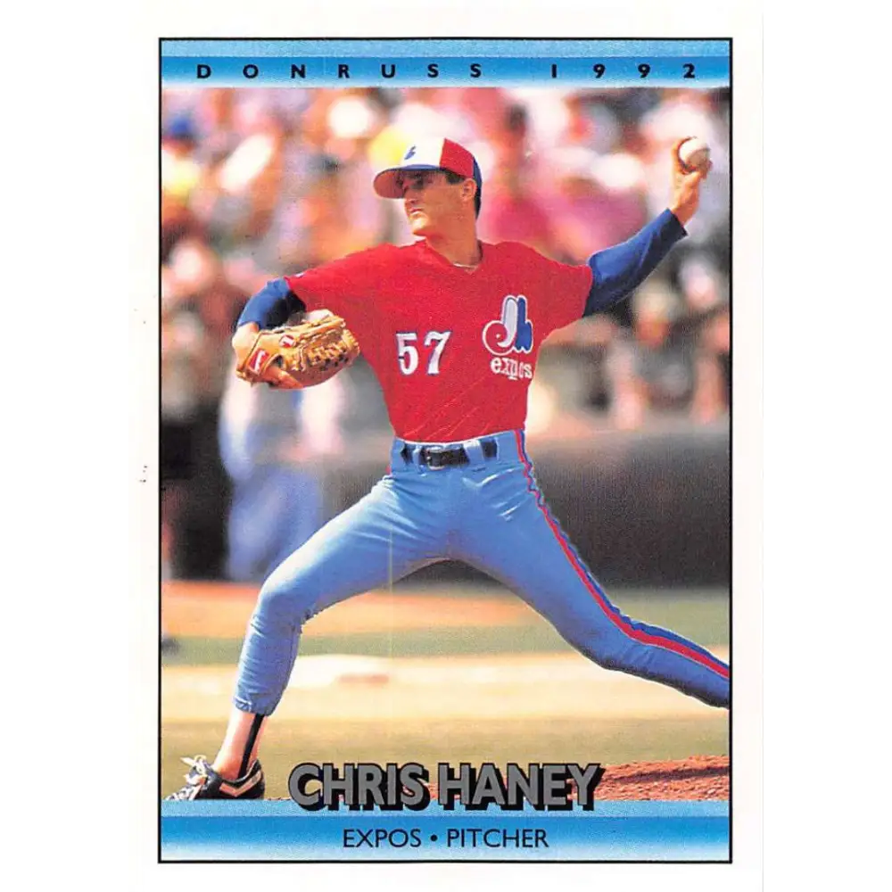 1992 Donruss #291 Chris Haney NM-MT Montreal Expos Baseball Card Image 1