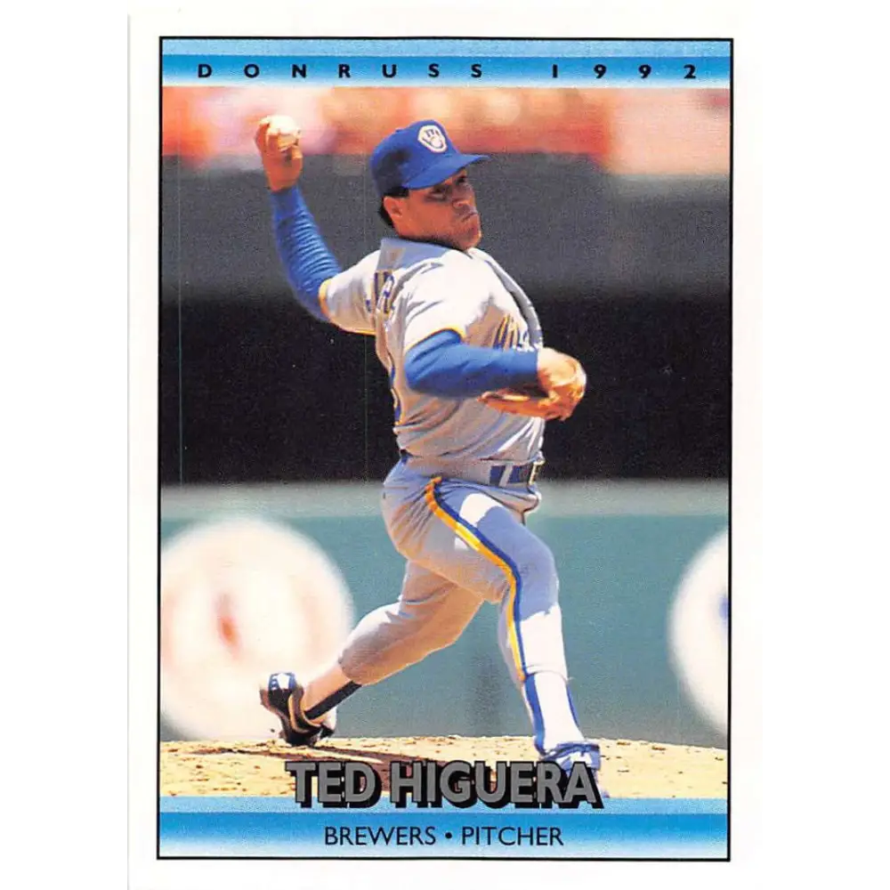 1992 Donruss #294 Teddy Higuera NM-MT Milwaukee Brewers Baseball Card Image 1