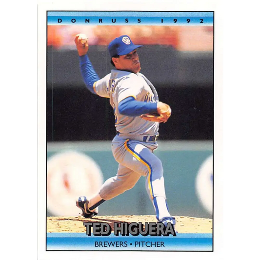 1992 Donruss #294 Teddy Higuera NM-MT Milwaukee Brewers Baseball Card Image 1