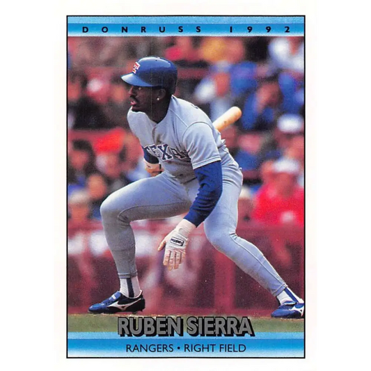 1992 Donruss #298 Ruben Sierra NM-MT Texas Rangers Baseball Card Image 1