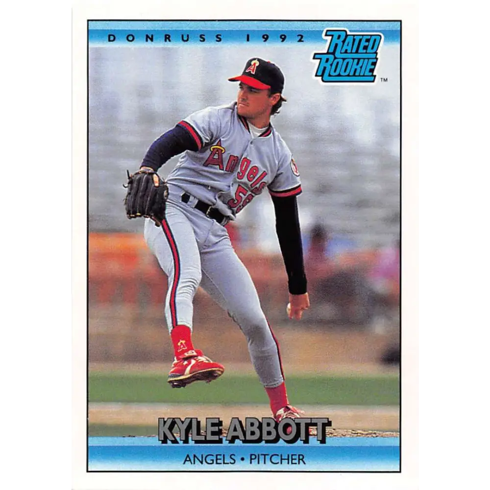 1992 Donruss #3 Kyle Abbott RR NM-MT California Angels Baseball Card Image 1