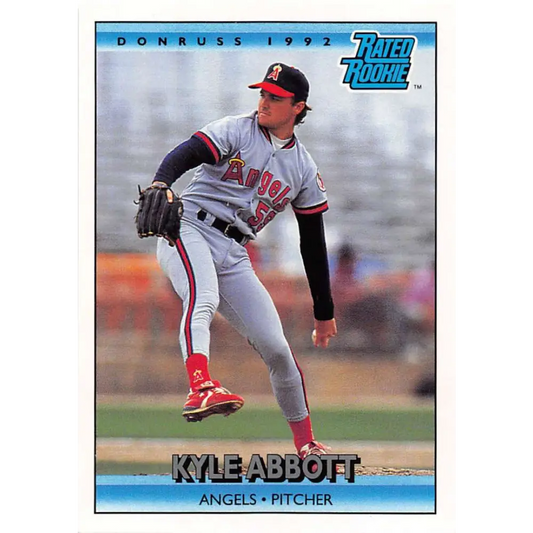 1992 Donruss #3 Kyle Abbott RR NM-MT California Angels Baseball Card Image 1