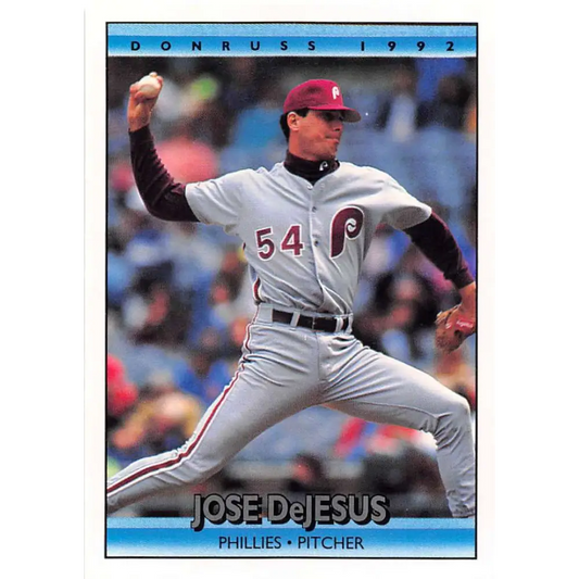 1992 Donruss #300 Jose DeJesus NM-MT Philadelphia Phillies Baseball Card Image 1