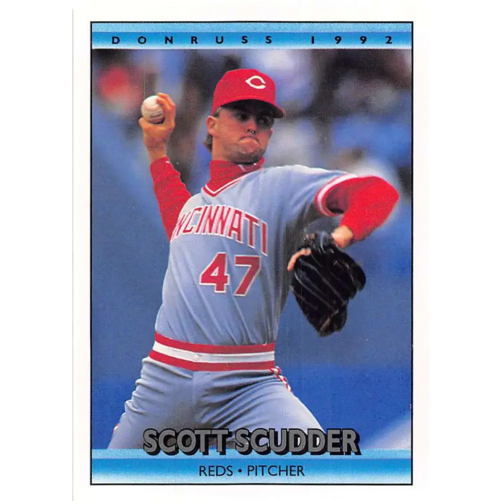 1992 Donruss #306 Scott Scudder NM-MT Cincinnati Reds Baseball Card Image 1