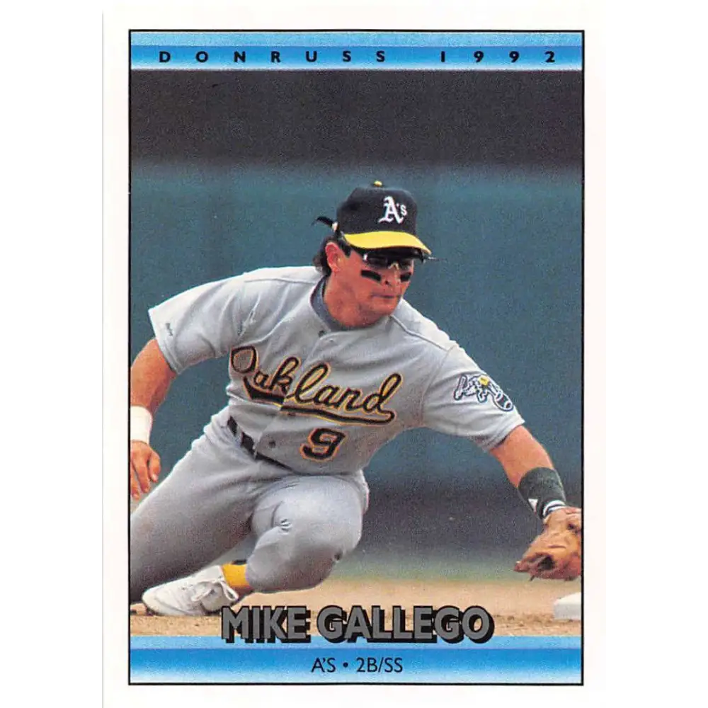 1992 Donruss #314 Mike Gallego NM-MT Oakland Athletics Baseball Card Image 1