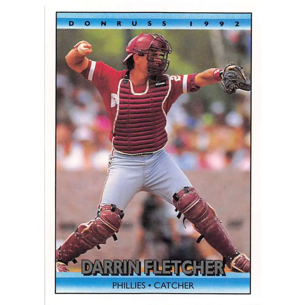 1992 Donruss #319 Darrin Fletcher NM-MT Philadelphia Phillies Baseball Card Image 1