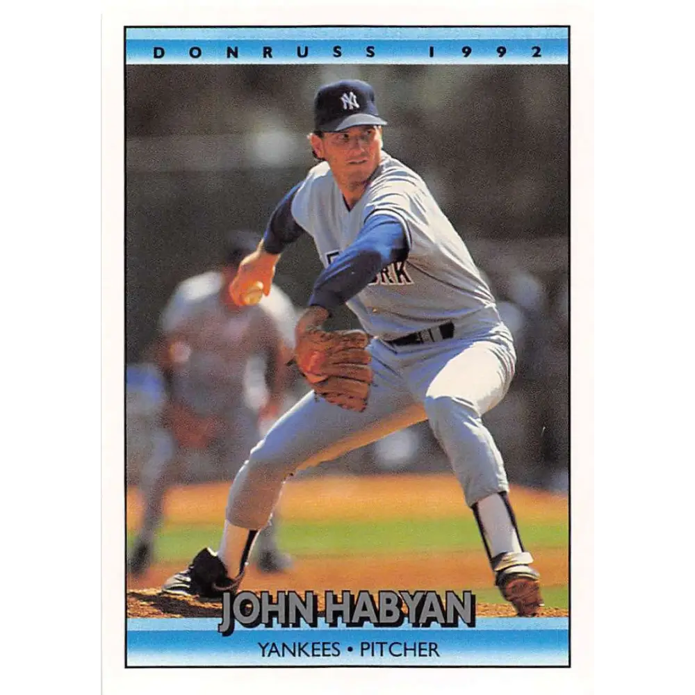 1992 Donruss #32 John Habyan NM-MT New York Yankees Baseball Card Image 1