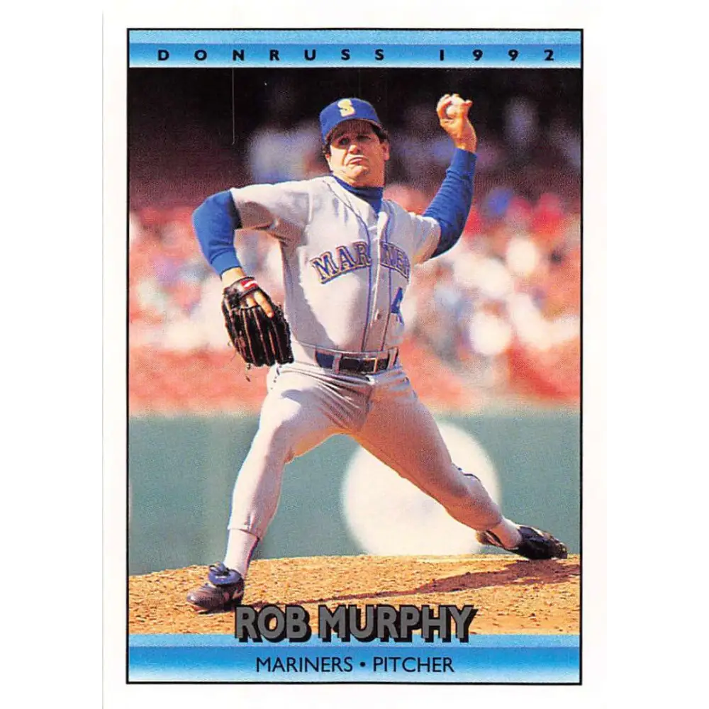 1992 Donruss #329 Rob Murphy NM-MT Seattle Mariners Baseball Card Image 1