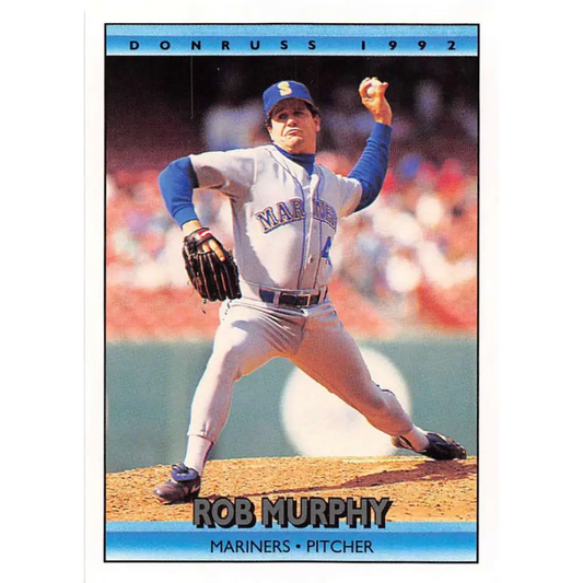 1992 Donruss #329 Rob Murphy NM-MT Seattle Mariners Baseball Card Image 1