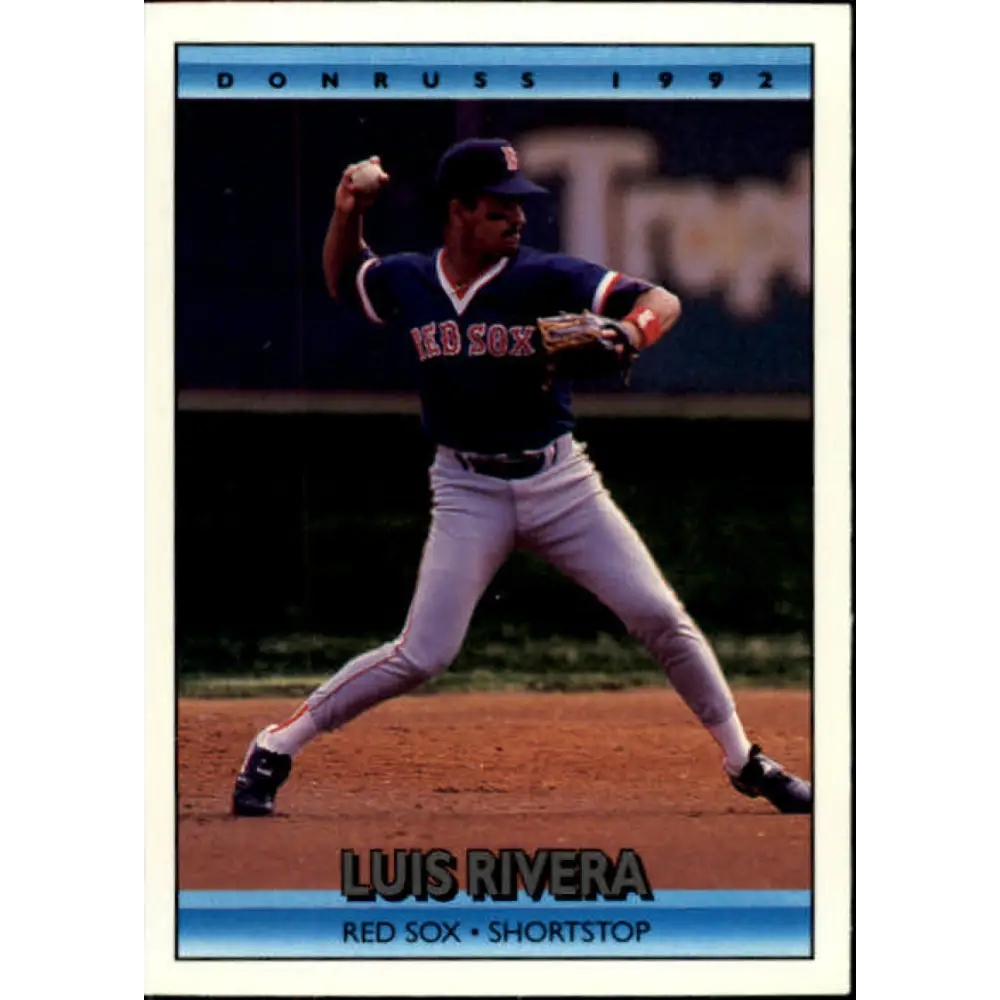 1992 Donruss #332 Luis Rivera NM-MT Boston Red Sox Baseball Card Image 1