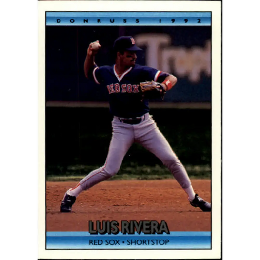 1992 Donruss #332 Luis Rivera NM-MT Boston Red Sox Baseball Card Image 1