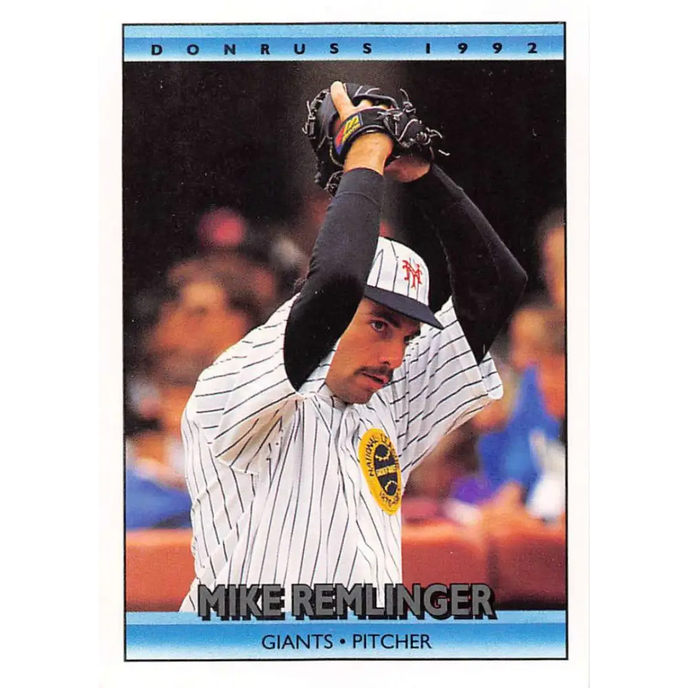 1992 Donruss #336 Mike Remlinger NM-MT San Francisco Giants Baseball Card Image 1
