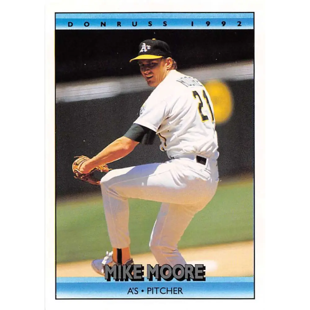 1992 Donruss #337 Mike Moore NM-MT Oakland Athletics Baseball Card Image 1