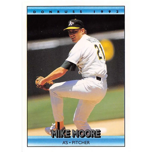 1992 Donruss #337 Mike Moore NM-MT Oakland Athletics Baseball Card Image 1