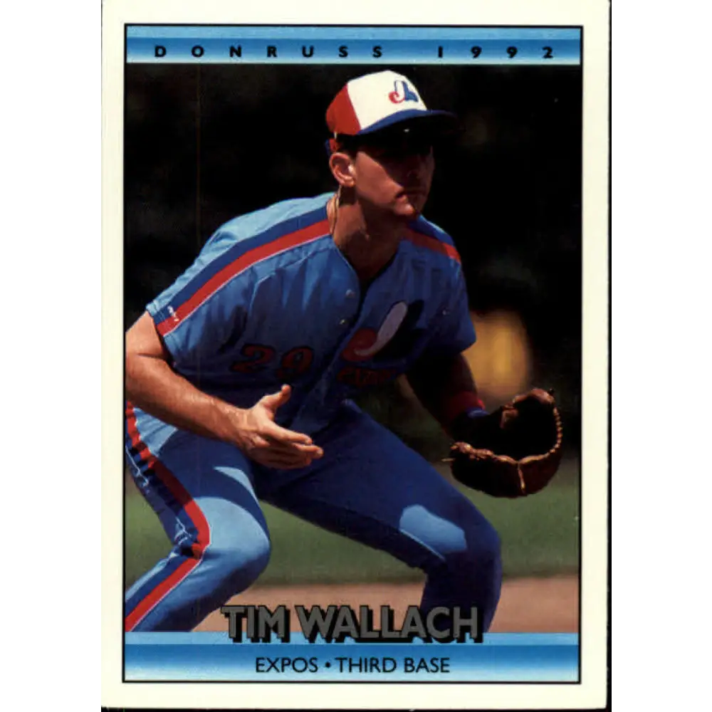 1992 Donruss #34 Tim Wallach NM-MT Montreal Expos Baseball Card Image 1