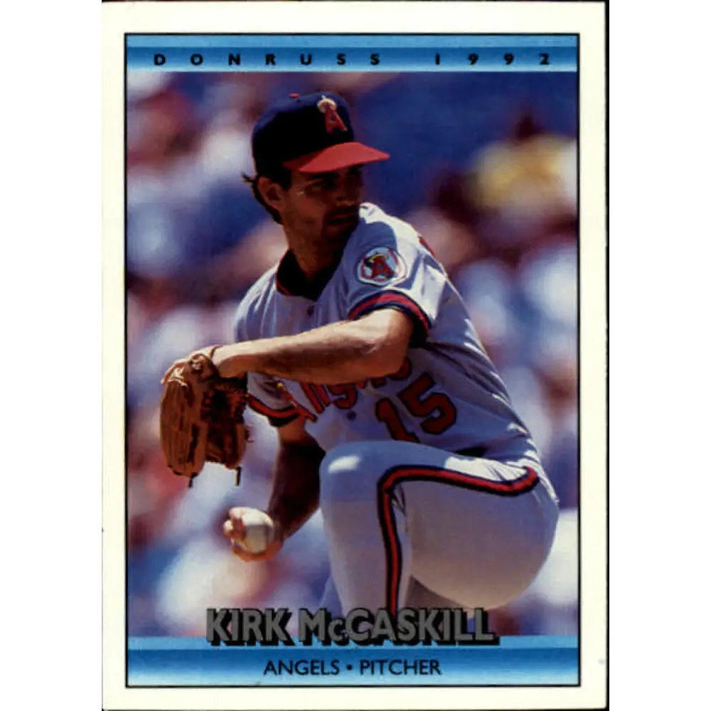 1992 Donruss #340 Kirk McCaskill NM-MT California Angels Baseball Card Image 1