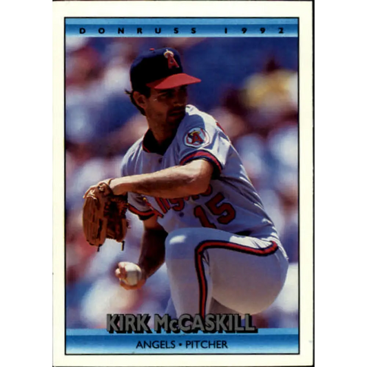 1992 Donruss #340 Kirk McCaskill NM-MT California Angels Baseball Card Image 1