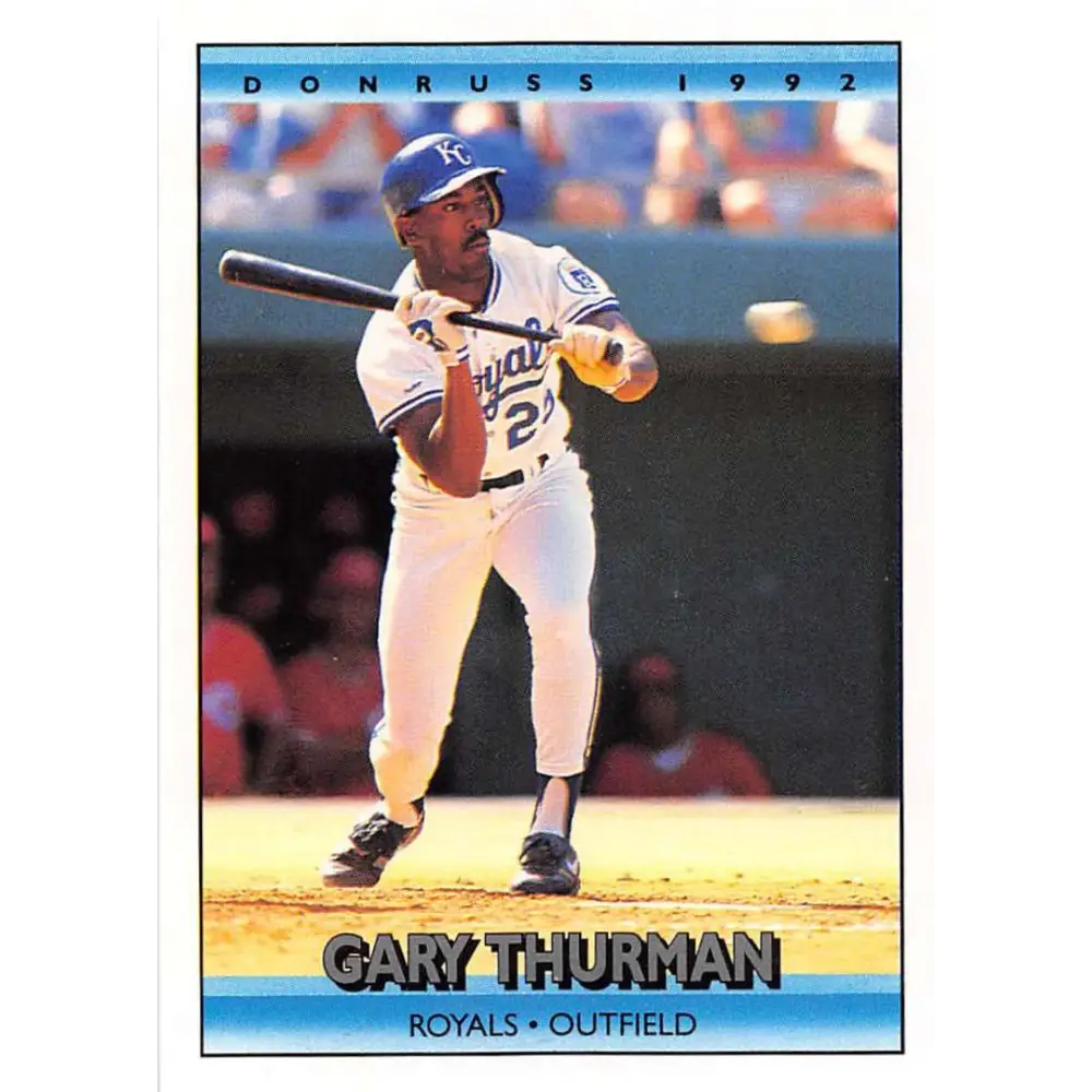 1992 Donruss #346 Gary Thurman NM-MT Kansas City Royals Baseball Card Image 1