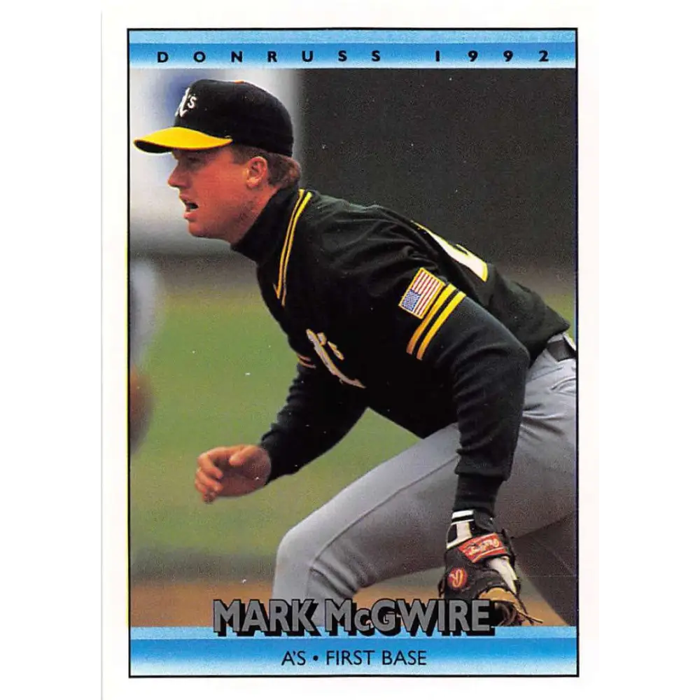 1992 Donruss #348 Mark McGwire NM-MT Oakland Athletics Baseball Card Image 1