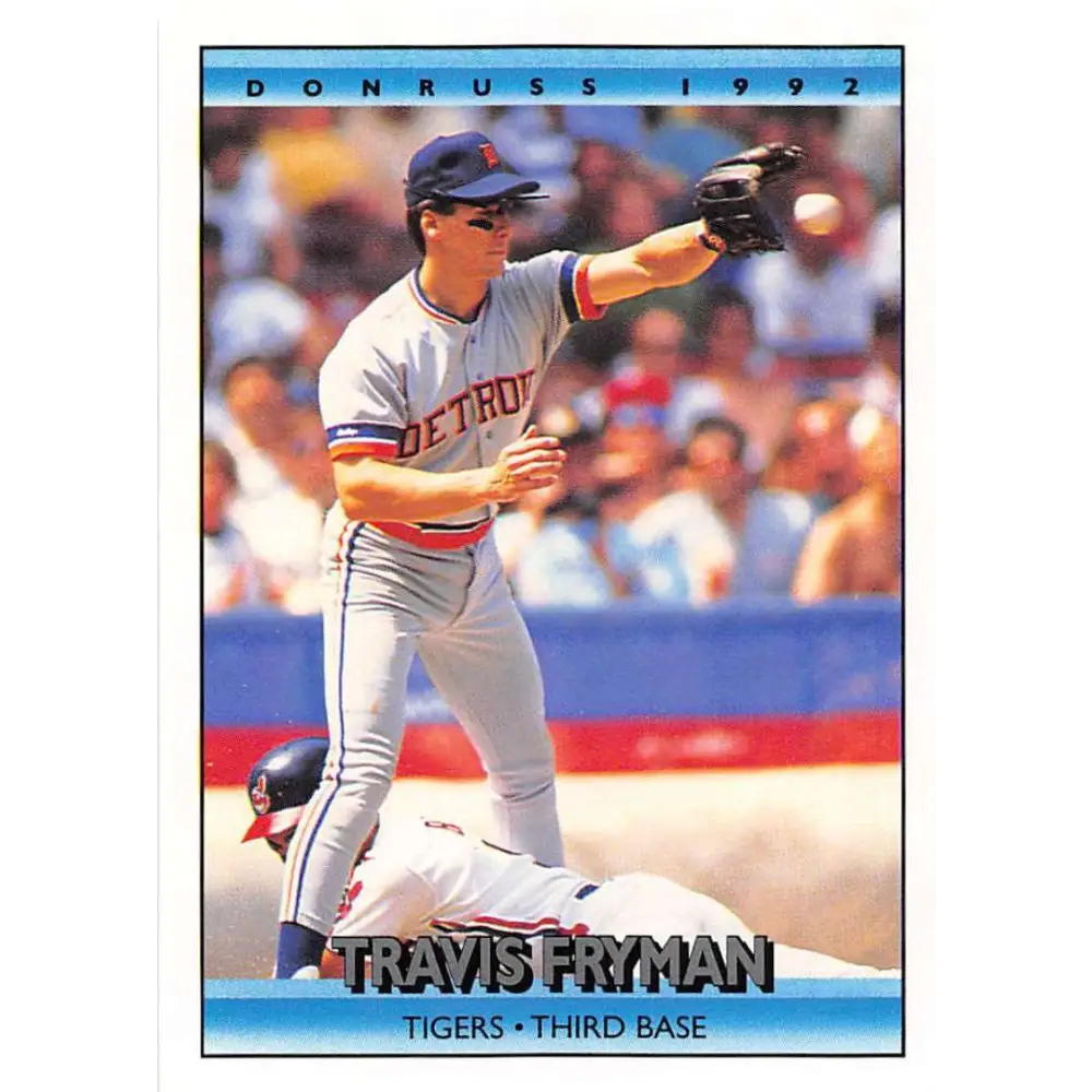 1992 Donruss #349 Travis Fryman NM-MT Detroit Tigers Baseball Card Image 1