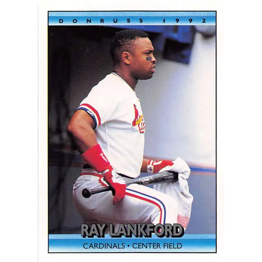 1992 Donruss #350 Ray Lankford NM-MT St. Louis Cardinals Baseball Card Image 1
