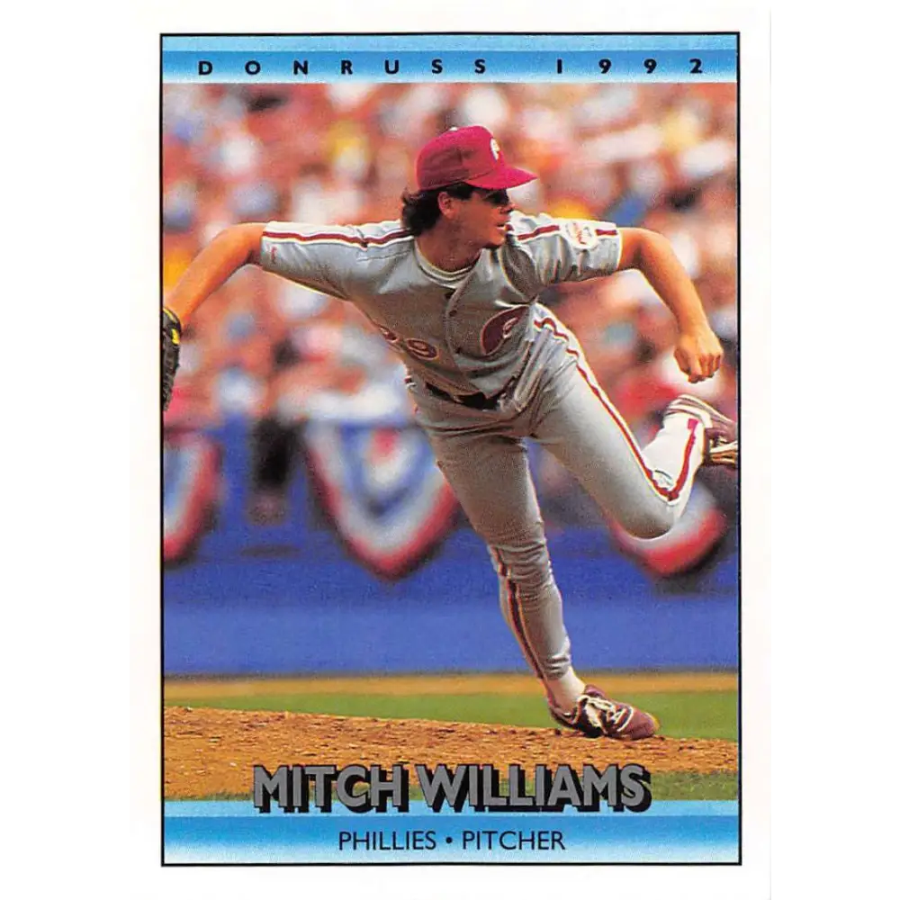 1992 Donruss #353 Mitch Williams NM-MT Philadelphia Phillies Baseball Card Image 1