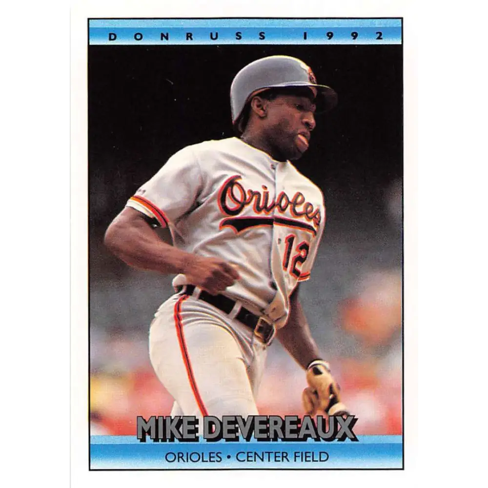 1992 Donruss #354 Mike Devereaux NM-MT Baltimore Orioles Baseball Card Image 1