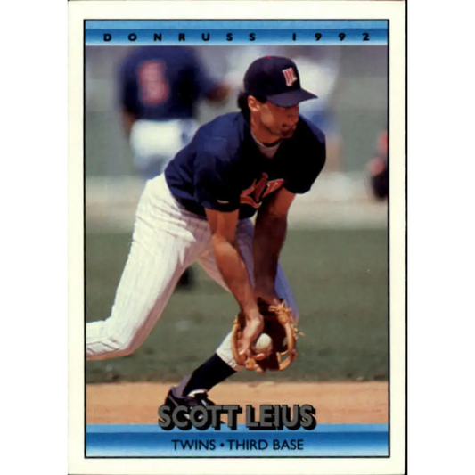 1992 Donruss #359 Scott Leius NM-MT Minnesota Twins Baseball Card Image 1