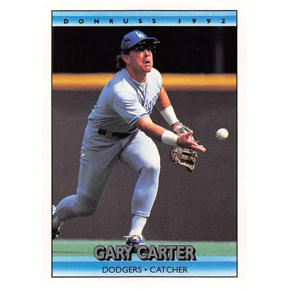 1992 Donruss #36 Gary Carter NM-MT Los Angeles Dodgers Baseball Card Image 1