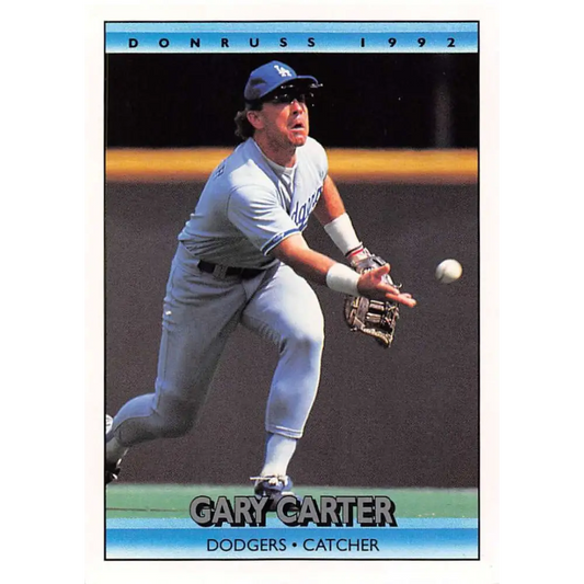 1992 Donruss #36 Gary Carter NM-MT Los Angeles Dodgers Baseball Card Image 1