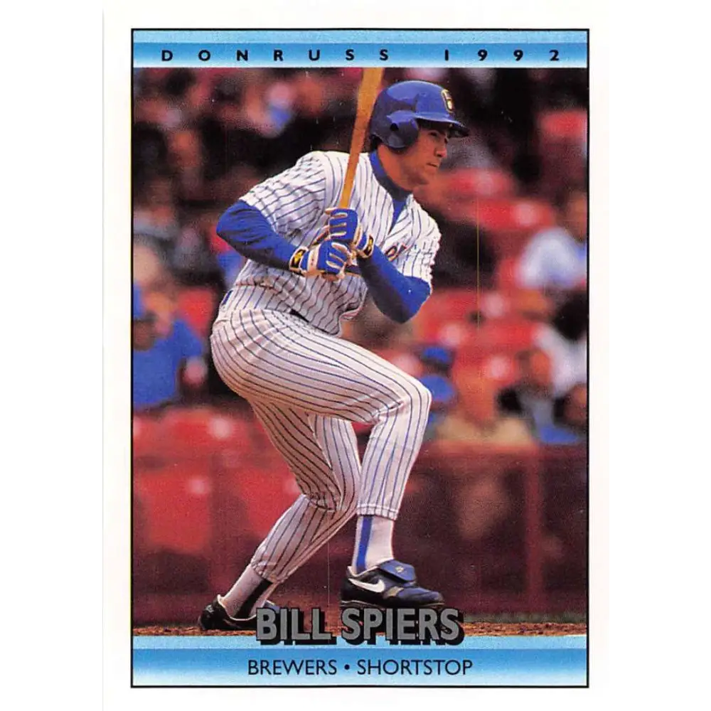 1992 Donruss #364 Bill Spiers NM-MT Milwaukee Brewers Baseball Card Image 1