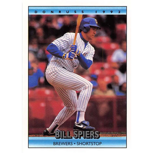 1992 Donruss #364 Bill Spiers NM-MT Milwaukee Brewers Baseball Card Image 1