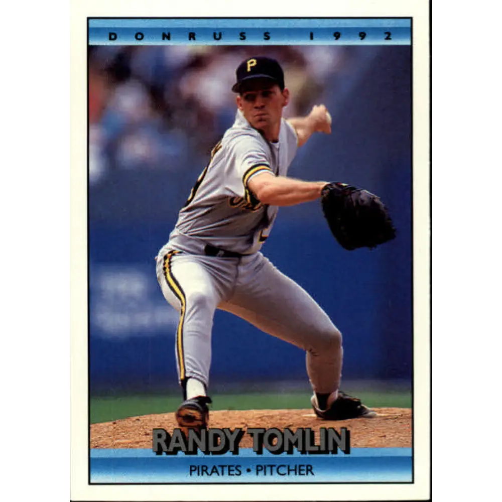 1992 Donruss #367 Randy Tomlin NM-MT Pittsburgh Pirates Baseball Card Image 1