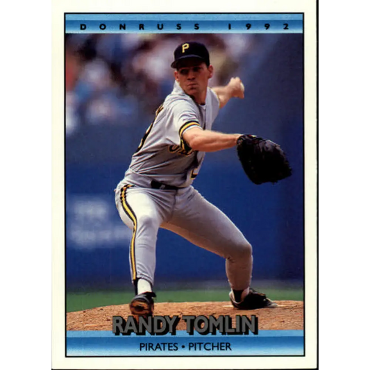 1992 Donruss #367 Randy Tomlin NM-MT Pittsburgh Pirates Baseball Card Image 1