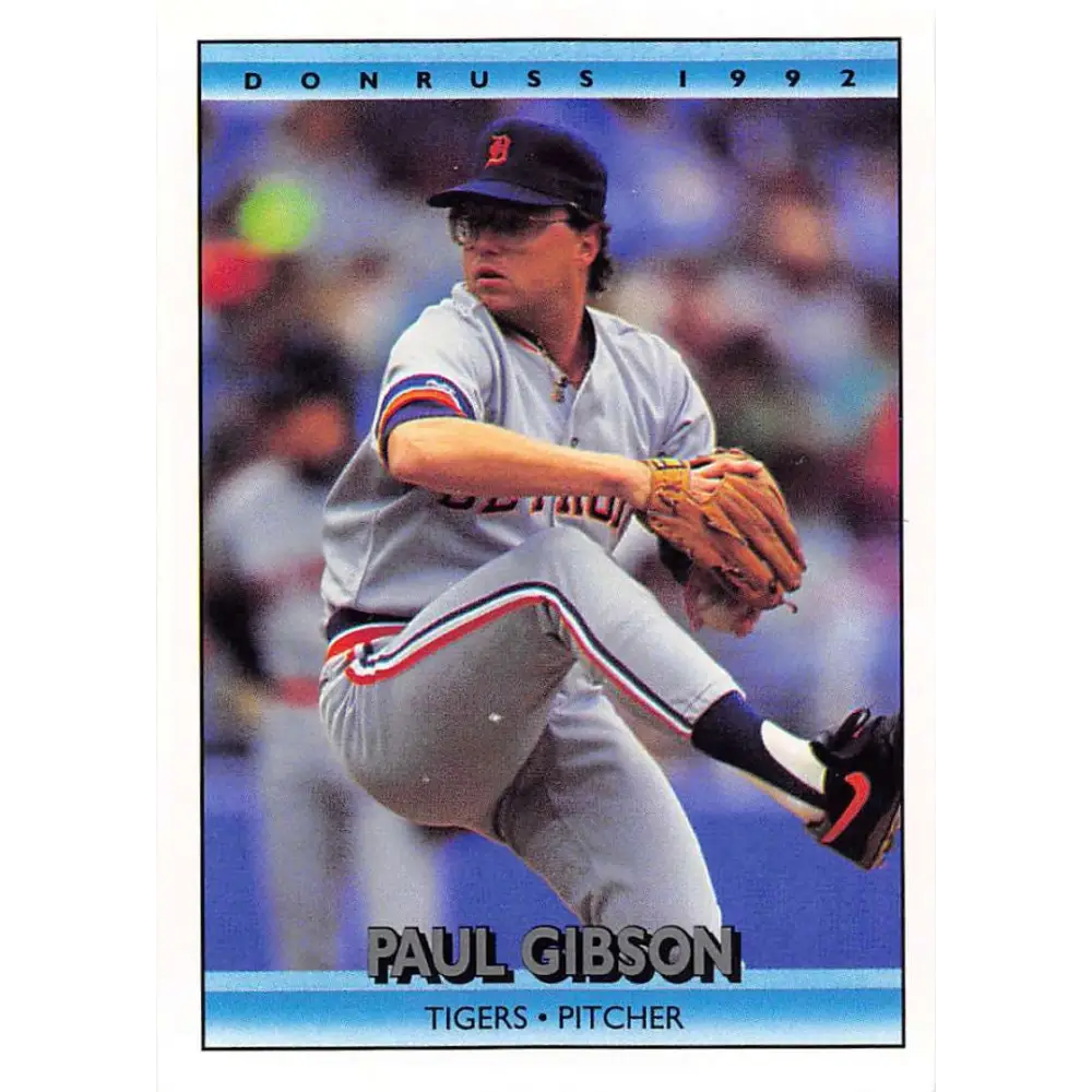 1992 Donruss #375 Paul Gibson NM-MT Detroit Tigers Baseball Card Image 1