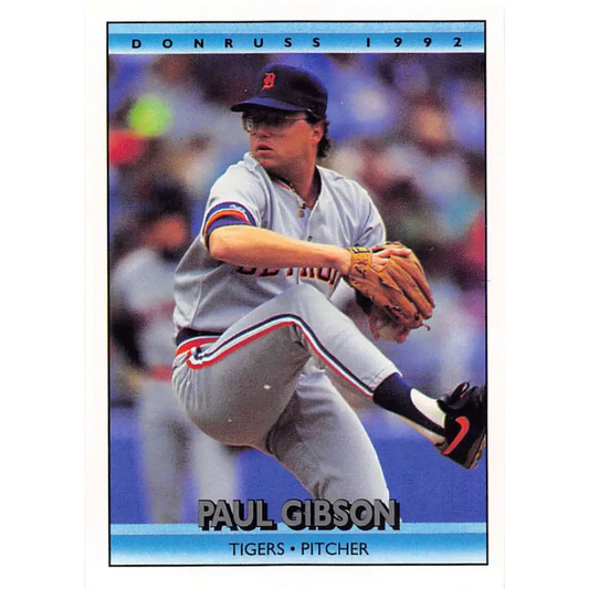 1992 Donruss #375 Paul Gibson NM-MT Detroit Tigers Baseball Card Image 1
