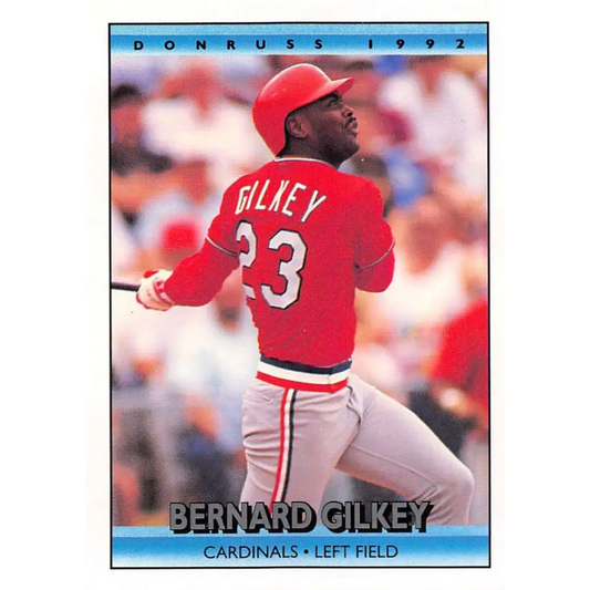 1992 Donruss #376 Bernard Gilkey NM-MT St. Louis Cardinals Baseball Card Image 1