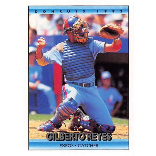 1992 Donruss #381 Gilberto Reyes NM-MT Montreal Expos Baseball Card Image 1