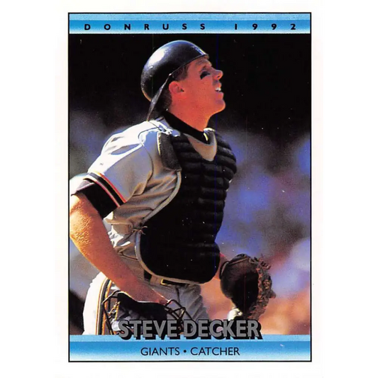 1992 Donruss #389 Steve Decker NM-MT San Francisco Giants Baseball Card Image 1