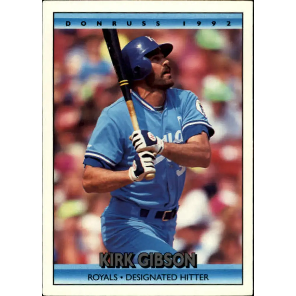 1992 Donruss #39 Kirk Gibson NM-MT Kansas City Royals Baseball Card Image 1