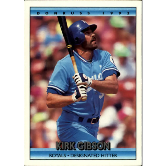 1992 Donruss #39 Kirk Gibson NM-MT Kansas City Royals Baseball Card Image 1