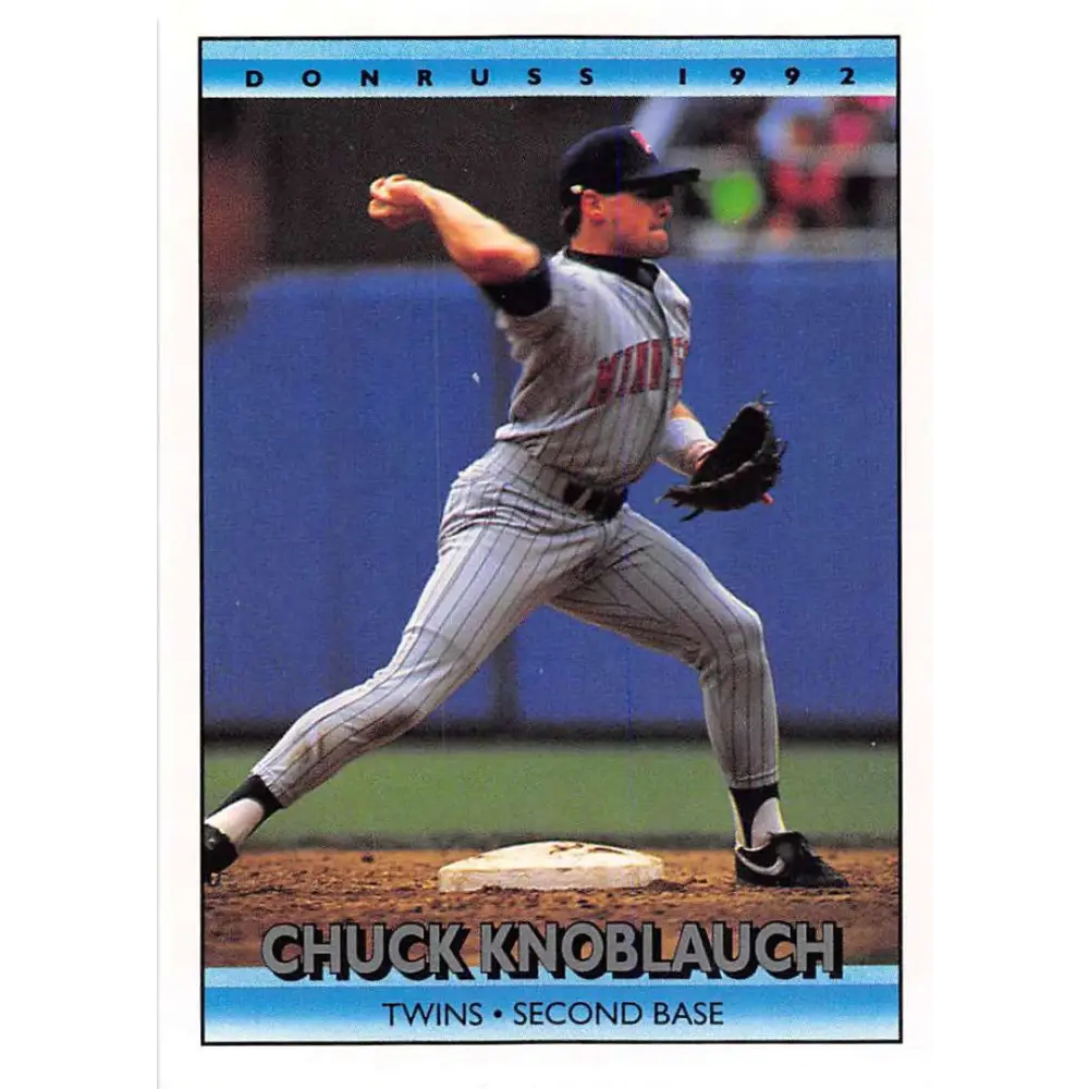 1992 Donruss #390 Chuck Knoblauch NM-MT Minnesota Twins Baseball Card Image 1