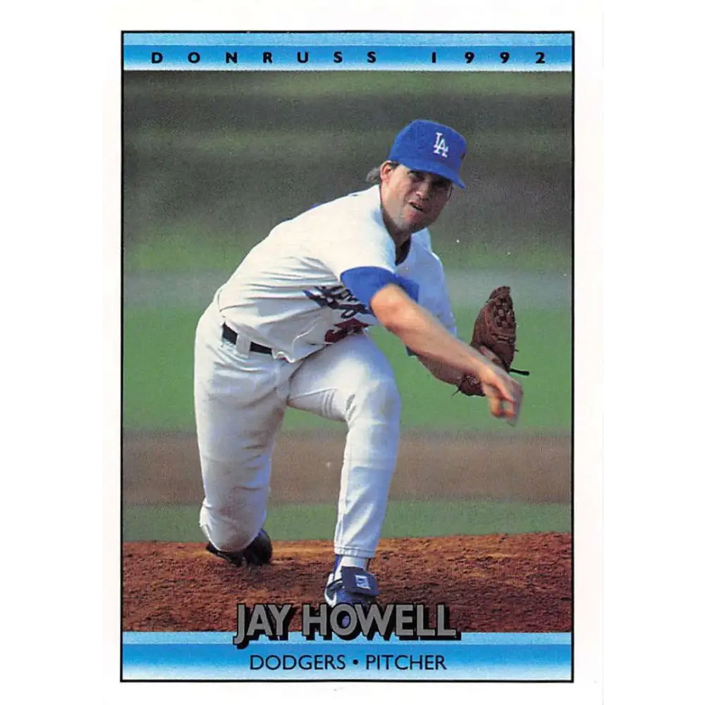1992 Donruss #395 Jay Howell NM-MT Los Angeles Dodgers Baseball Card Image 1