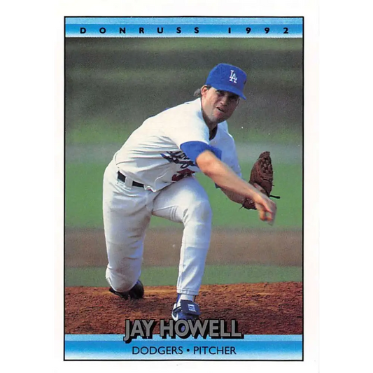 1992 Donruss #395 Jay Howell NM-MT Los Angeles Dodgers Baseball Card Image 1
