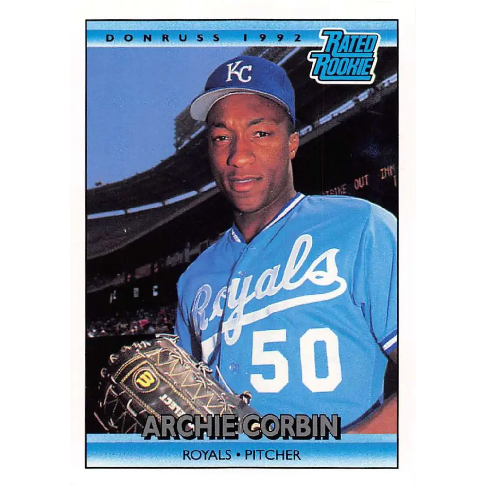 1992 Donruss #400 Archie Corbin RR NM-MT RC Rookie Kansas City Royals Baseball Card Image 1