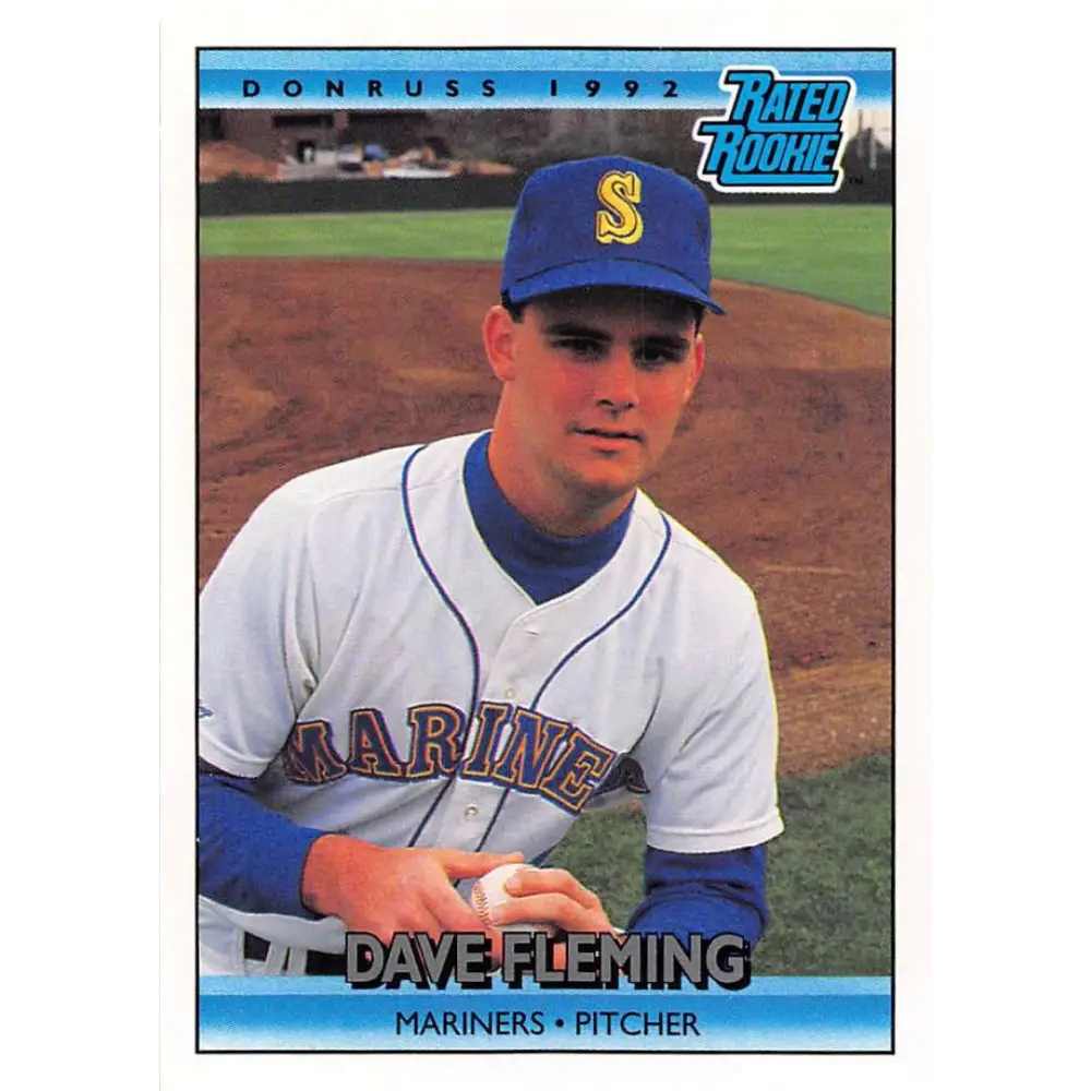 1992 Donruss #404 Dave Fleming RR NM-MT Seattle Mariners Baseball Card Image 1